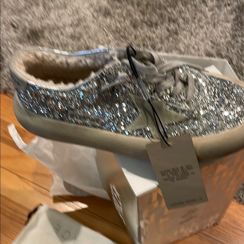 Silver Glitter Women's Sneakers